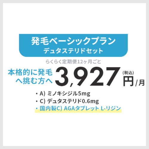 発毛ベーシックプラン<br>デュタステリドセット