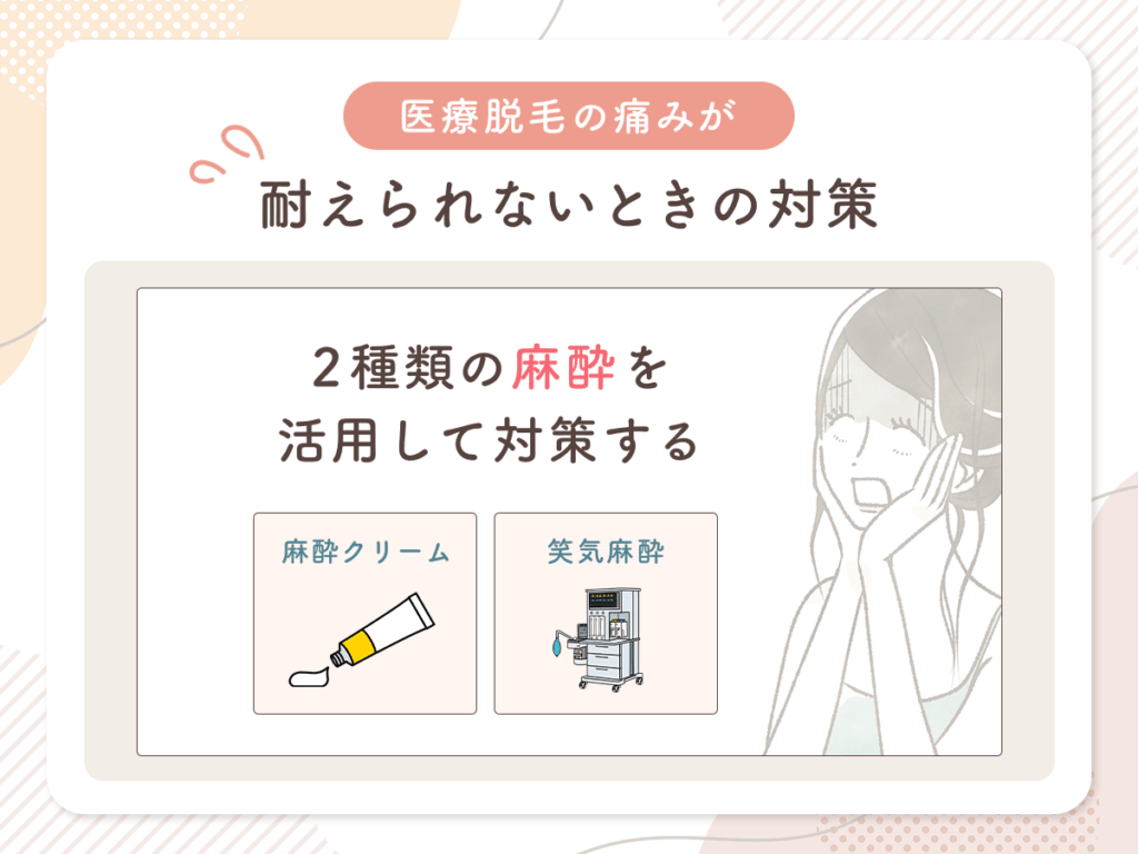 2種類の麻酔を活用して対策する